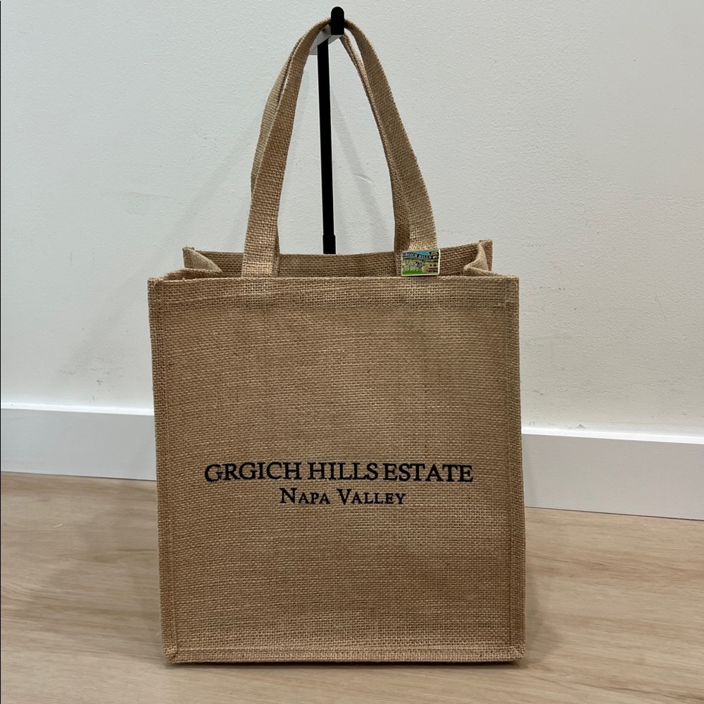 Grgich Hills Estate jute wine tote bag